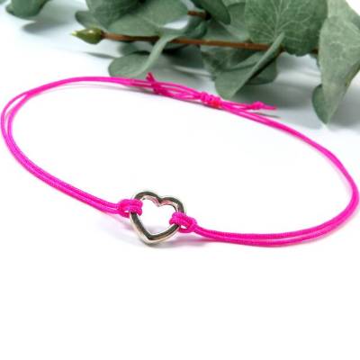 Armband Herz Freundschaftsarmband Farbwahl 25 Farben Liebe