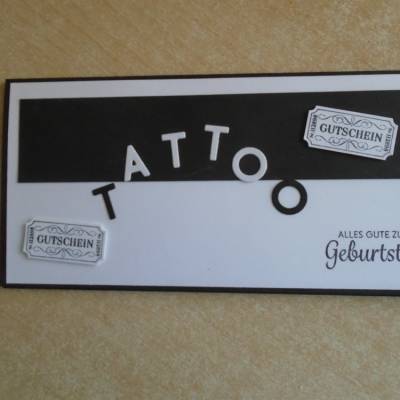 Geldgeschenk Gutschein Tattoo Tätowiert Geburtstag Geschenkidee Gutscheinverpackung