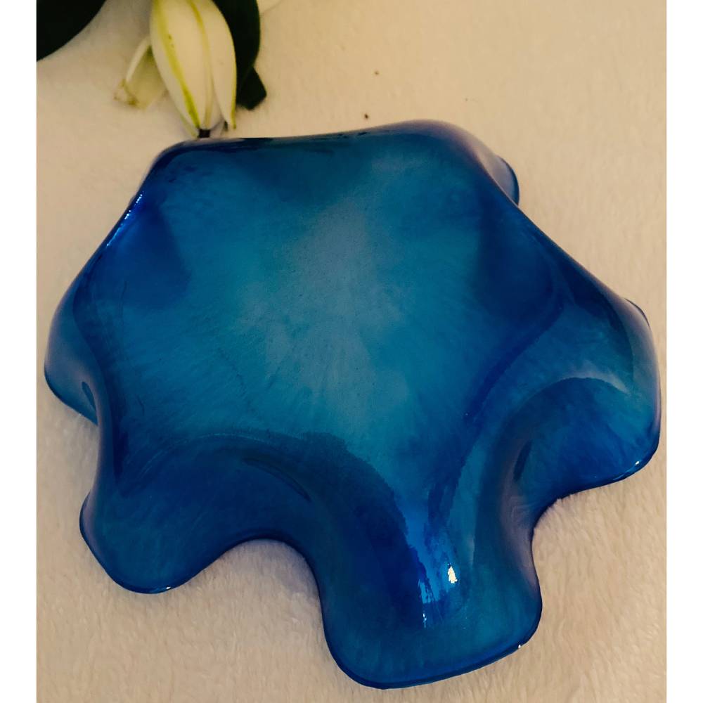 Blaue Schale, Schüssel, Obstschale, Deko Wohnzimmer, Büro, Eyecatcher