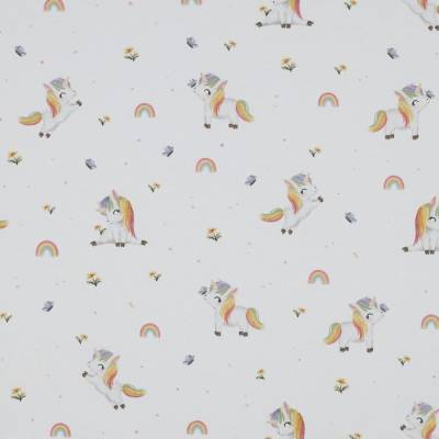 Baumwoll Jersey Einhorn Digital Druck