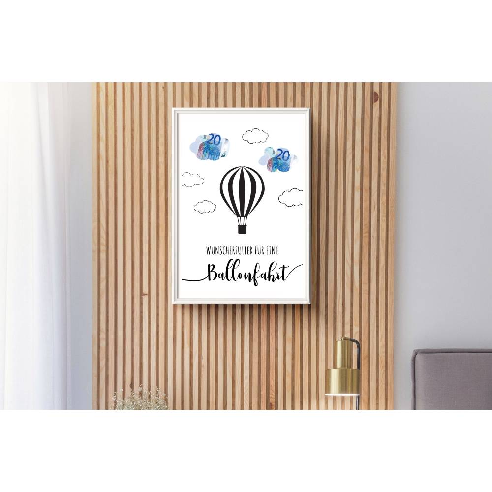 Geldgeschenk Geburtstag | persönliches Geburtstagsgeschenk Heißluftballonfahrt | Geschenk Ballonfahrt Vorlage Bild 7