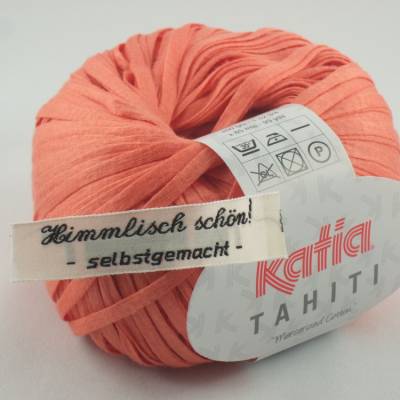 Katia Tahiti: sommerliches Bändchengarn aus 100% mercerisierter Baumwolle in lachs, Farbe 10