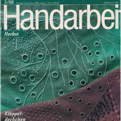 Vintage Zeitschrift Handarbeit Heft 3/88 DDR