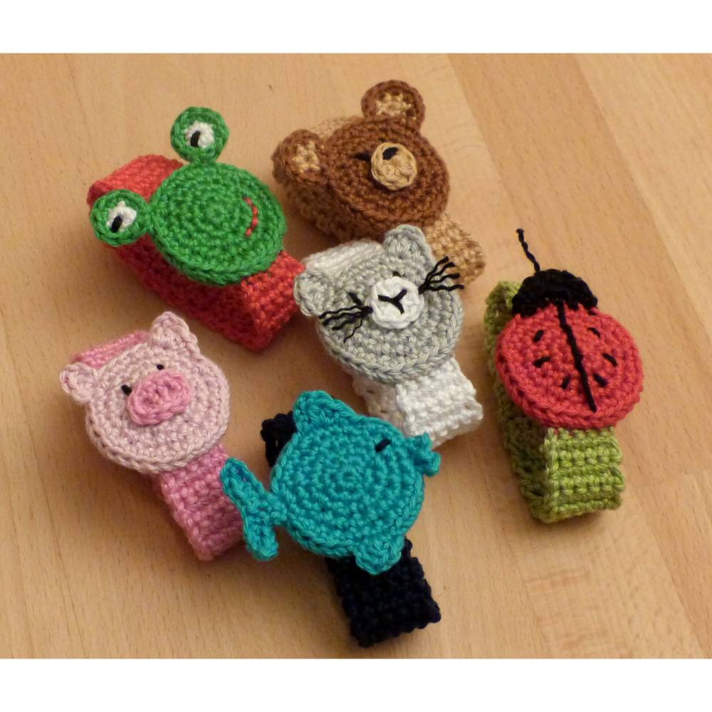 Häkelanleitung Armbänder "Tiere" Katze, Schwein, Frosch, Fisch, Käfer, Bär, pdf-Datei Bild 2