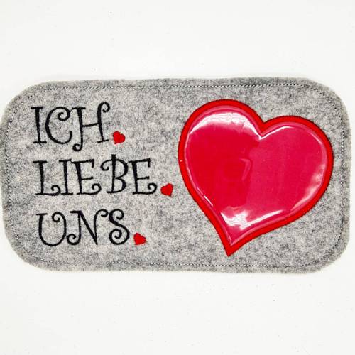 Stickdatei Valentinstag Mug Rug – ITH Tassenteppich für Liebende