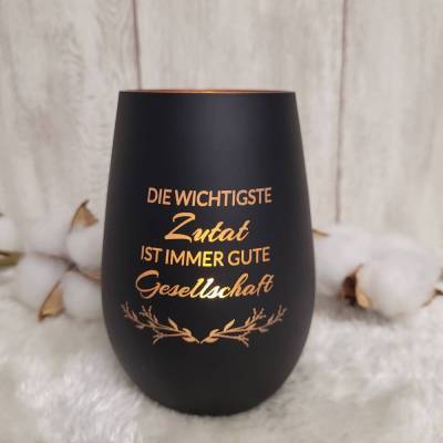 Windlicht mit Spruch