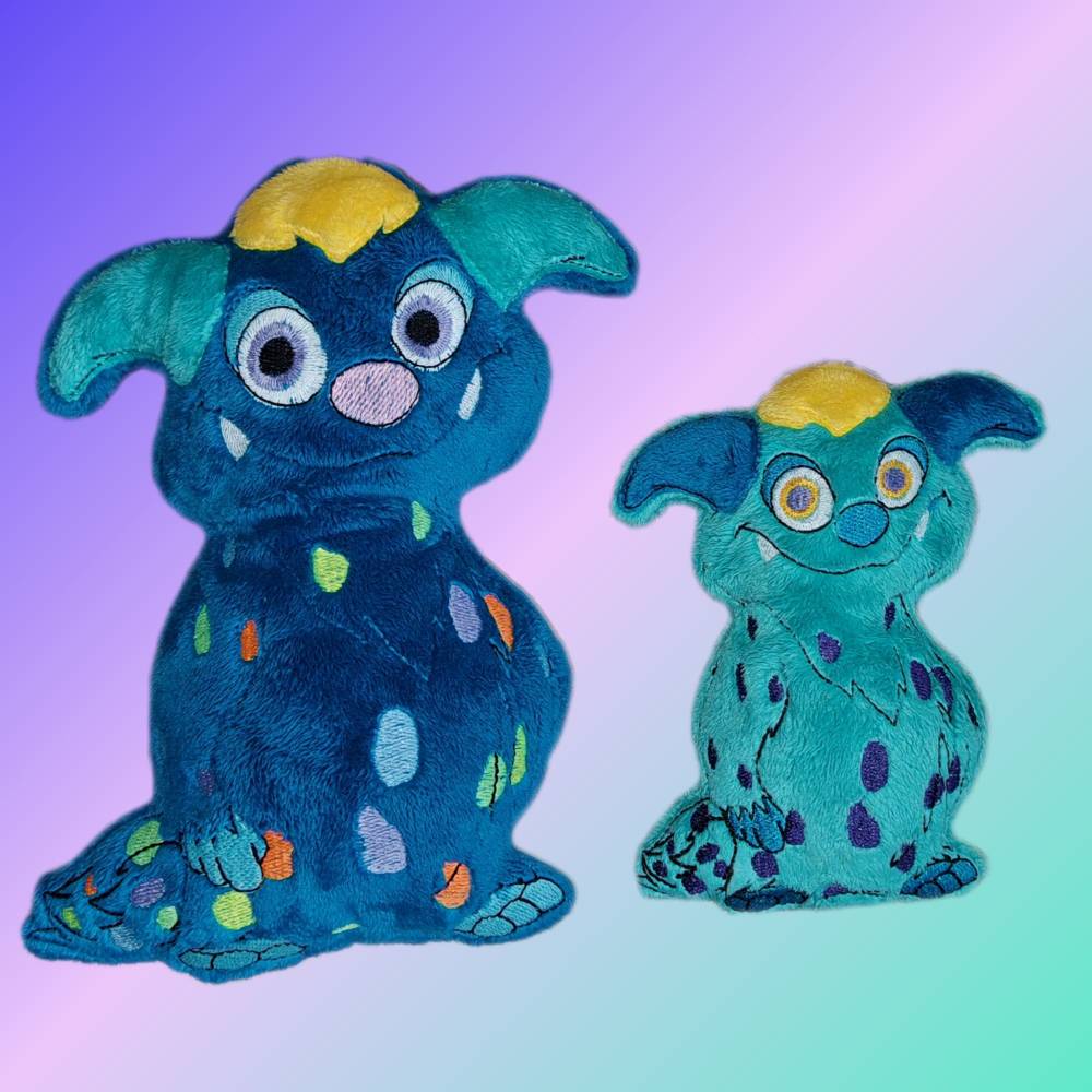Kuschelkissen Monsterchen Set 13x18 & 20x28 Bild 1