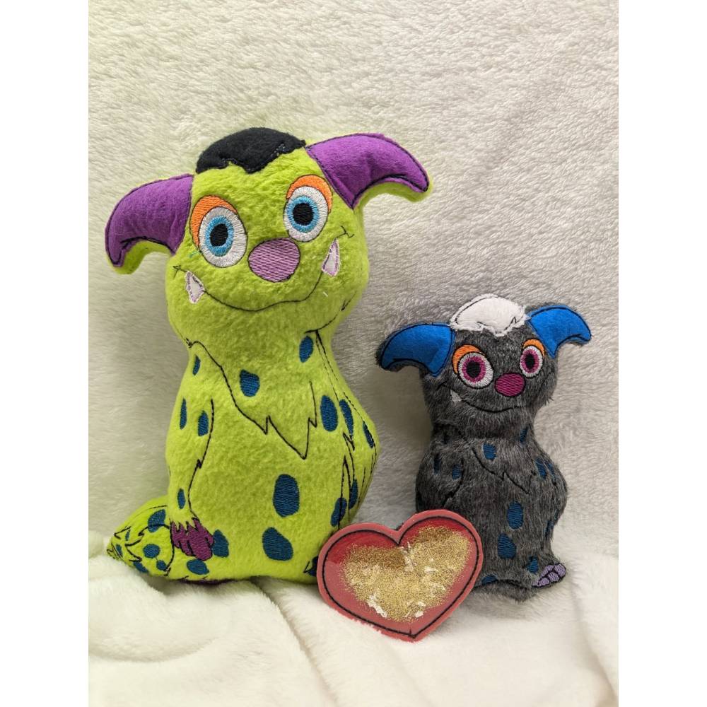 Kuschelkissen Monsterchen Set 13x18 & 20x28 Bild 2