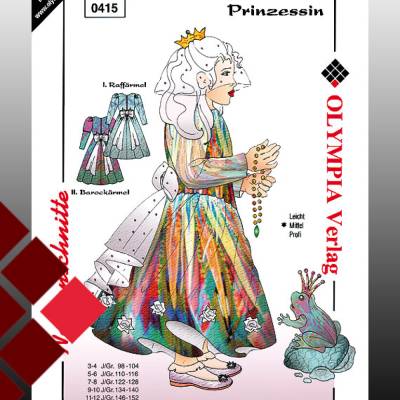 Prinzessin Schnittmuster zum selber nähen, Karneval, Kostüm