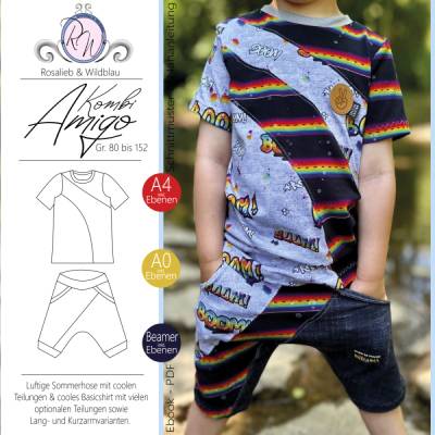 Kombi-Ebook Shirt und Hose Amigo Gr. 80 bis 152