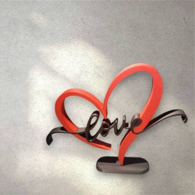 LOVE Schriftzug 3D Druck – Umweltfreundliches Valentinstagsgeschenk aus Bio PLA