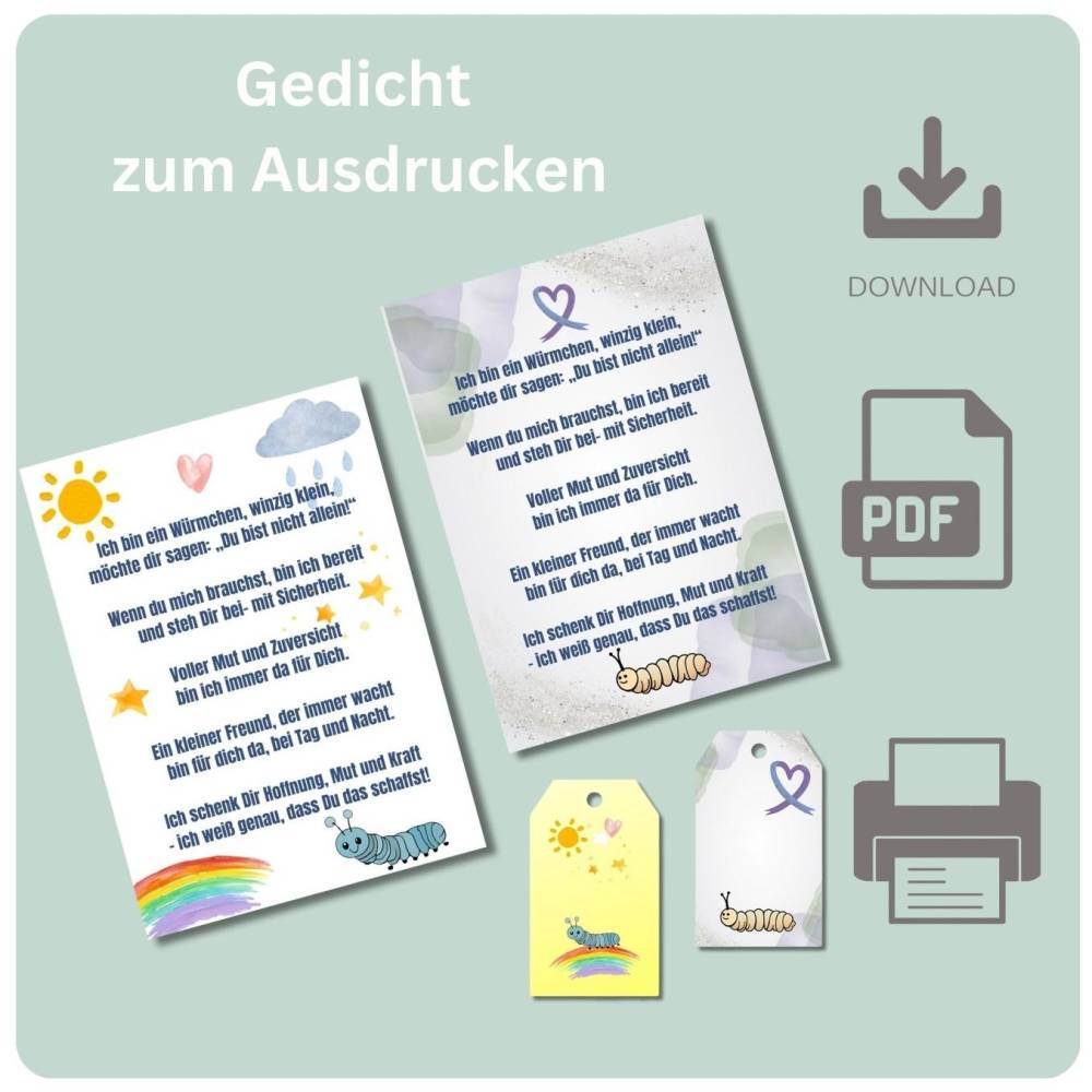 PDF Mutmach, -Gedicht für Glückswürmchen, Download, Bild 1