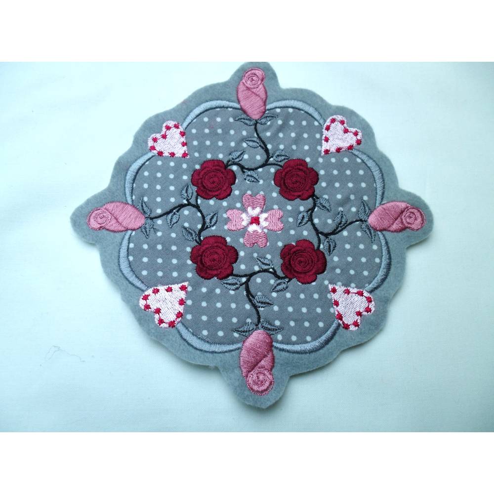 Stick-Applikation Rosen Bild 1