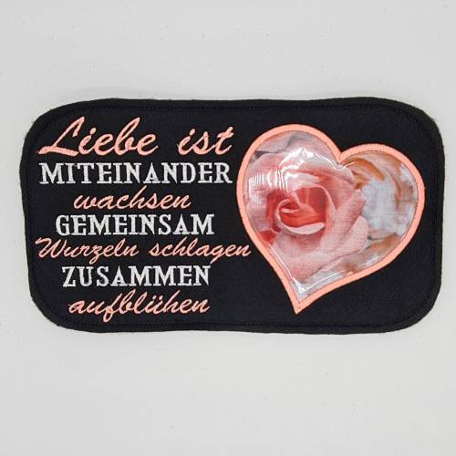 Stickdatei für Mug Rug Valentinstag ITH
