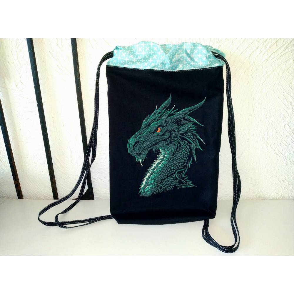 Maschinen Stickdatei - Drache Color Lichteffekt 15-16x26cm, 20*17cm (JEF) Bild 6
