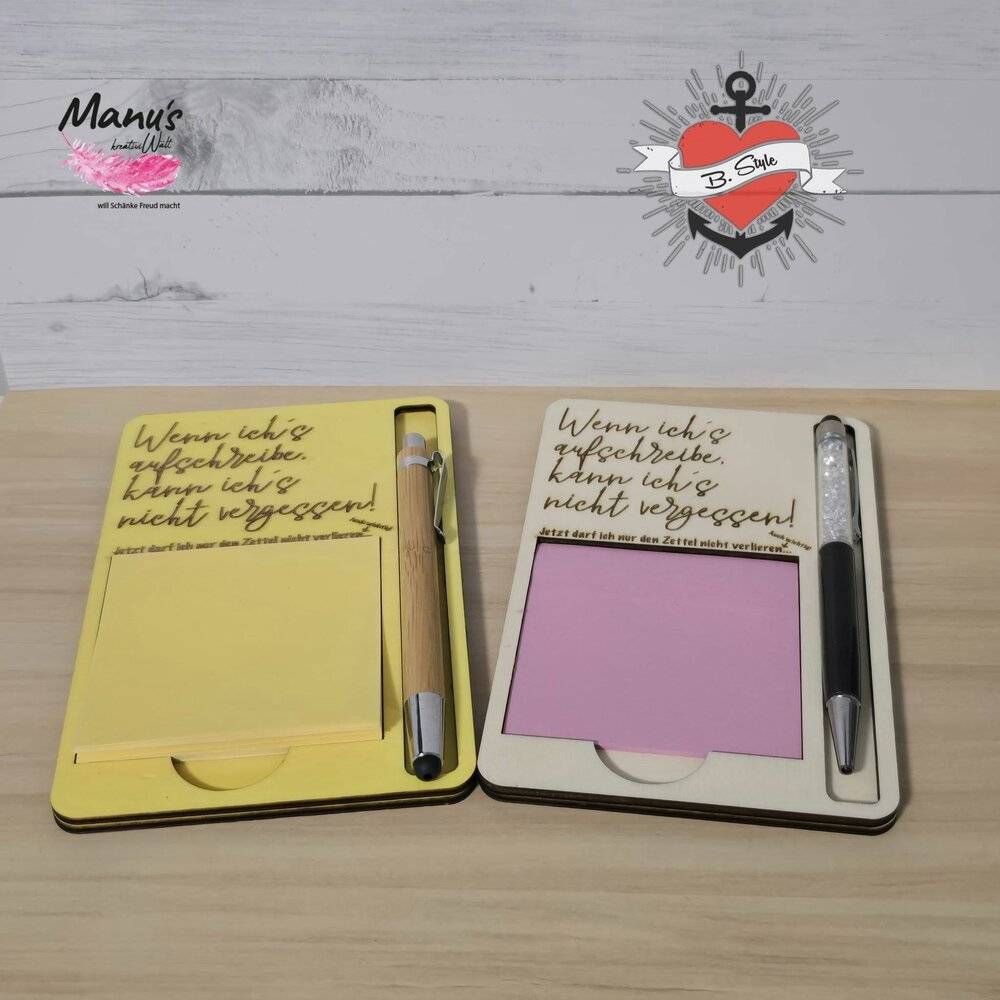 *Haftnotizen * Laserdatei & 3 D Druck Datei Bild 10