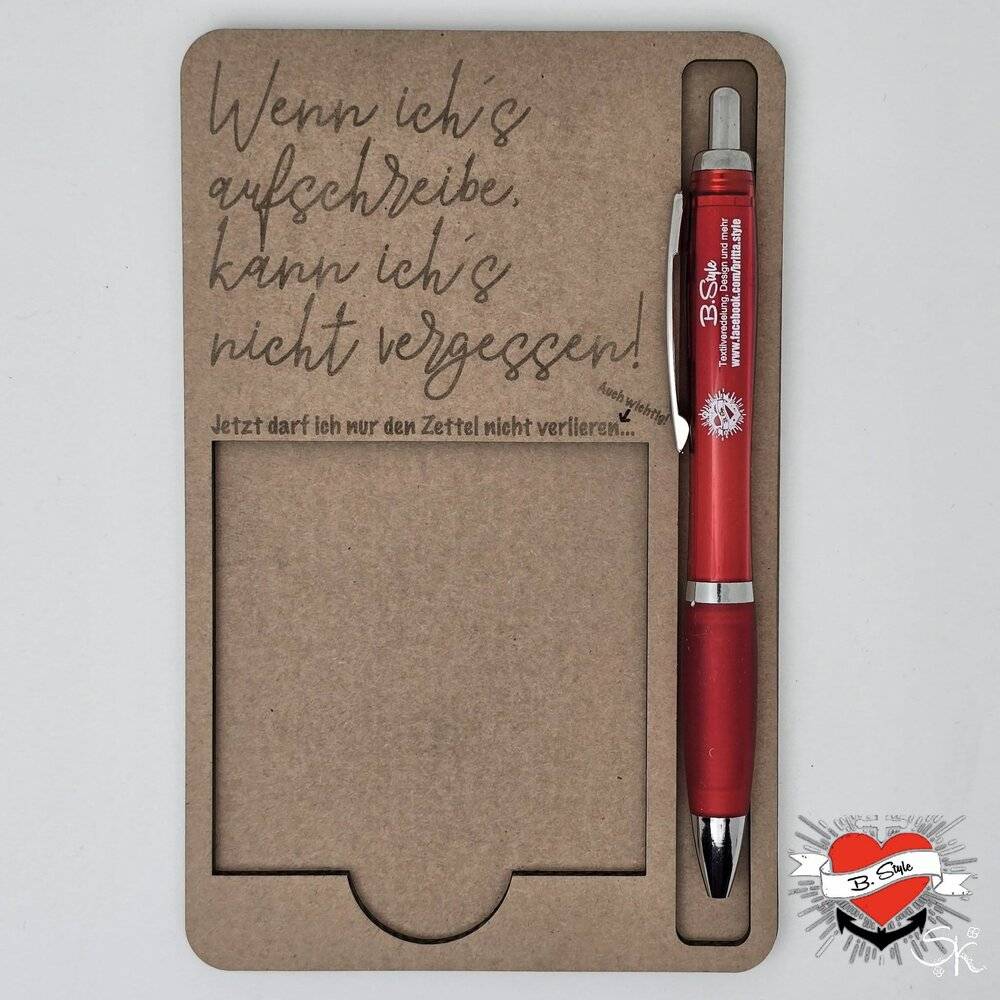 *Haftnotizen * Laserdatei & 3 D Druck Datei Bild 4
