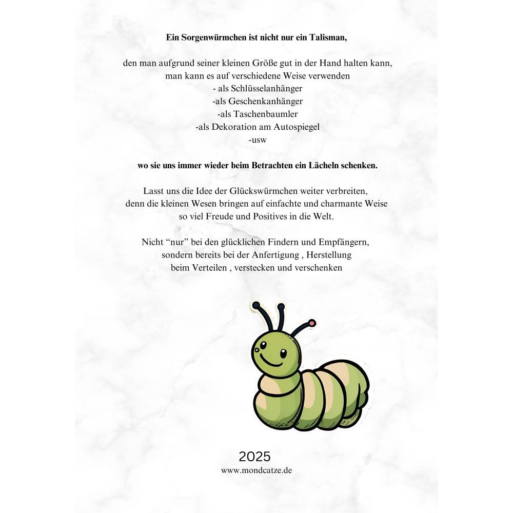 GRATIS Download, "Info zur Herkunft der Glücks- und Sorgenwürmchen" PDF, freebie Bild 5