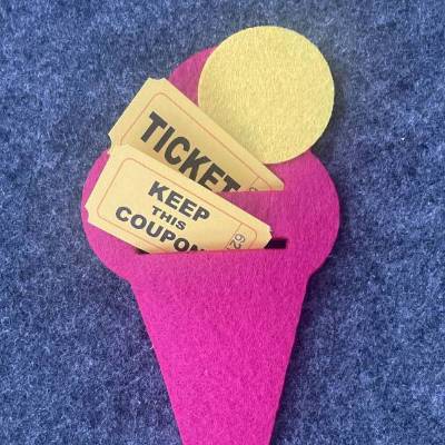 Filzeis für Geldgeschenk, Gutschein, Ticket