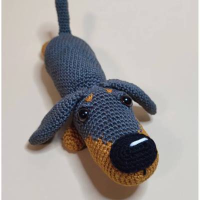 Dackel gehäkelt, Rauhaardackel, Dachshund, handmade,  Amigurumi, gehäkelte Tiere, gehäkelter Dackel, Glücksbringer