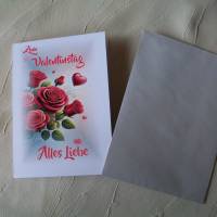 Valentinstagkarten, Liebeskarte, Karte zum Valentinstag, Glückwunschkarte