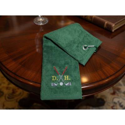 Personalisiertes Golfhandtuch mit Initialen – Hochwertige Stickerei