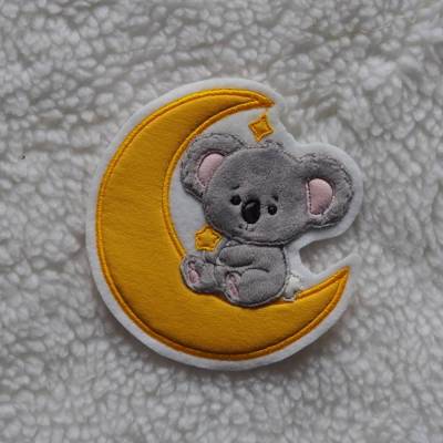 Applikation niedlicher Koala auf dem Mond