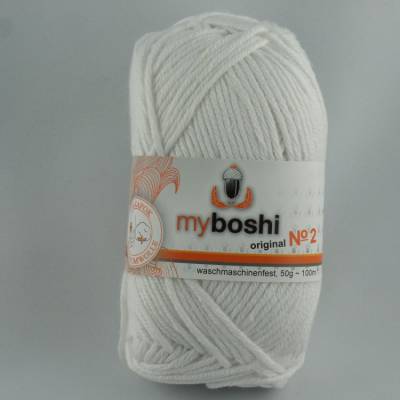 myboshi no. 2: veganes sommerliches Baumwollgarn mit Kapok in weiß