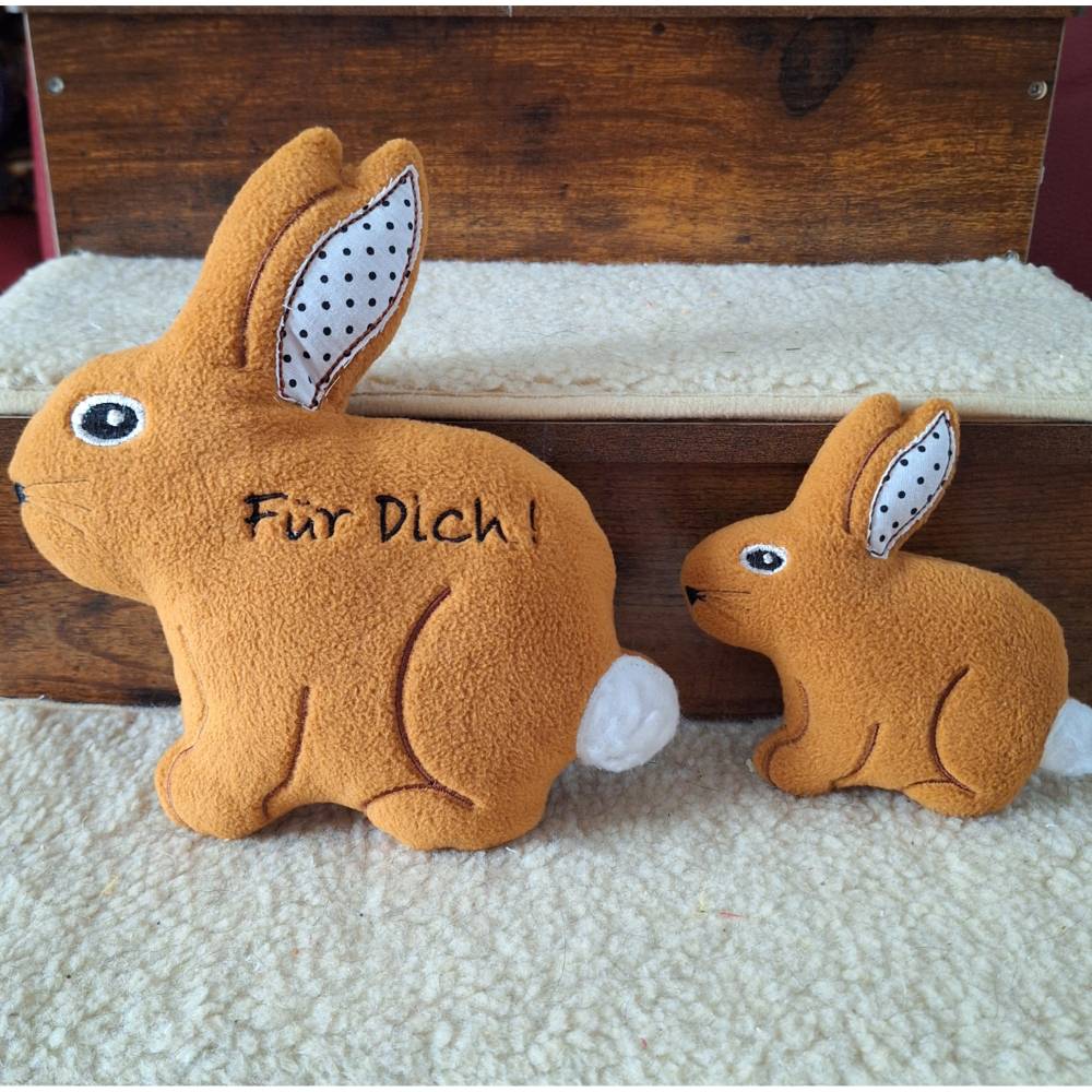 Stickdatei Hase ITH Kuscheltier in mehreren Größen Bild 2