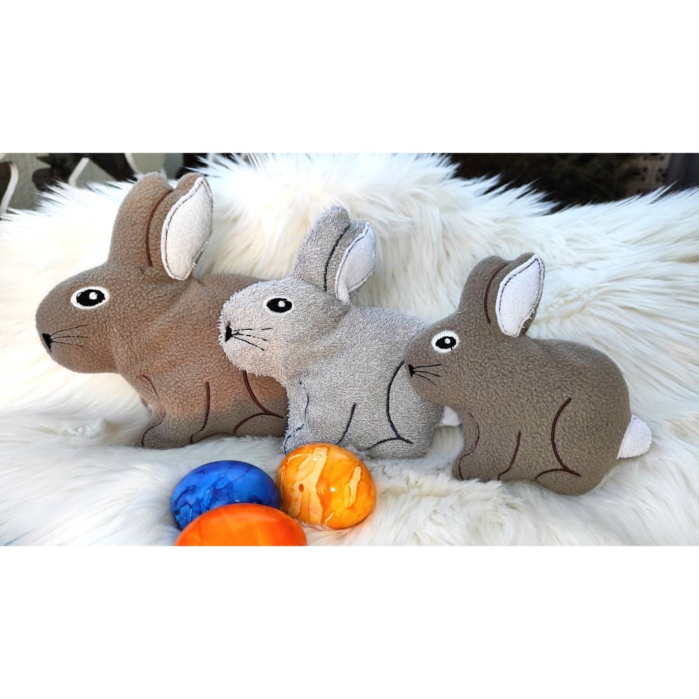 Stickdatei Hase ITH Kuscheltier in mehreren Größen Bild 6
