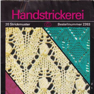 Handarbeitsheft 2263 "Handstrickerei" erschienen beim Verlag für die Frau Vintage DDR