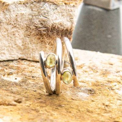 wunderschöner Ring mit Peridot, Silberring, Geschenk Geburtstag, Valentinstag Frau Freundin