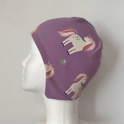Helmmütze Einhorn mit Glitzer, Ohrenschutz & Wendefunktion – KU 38-53+ – zimtblüte