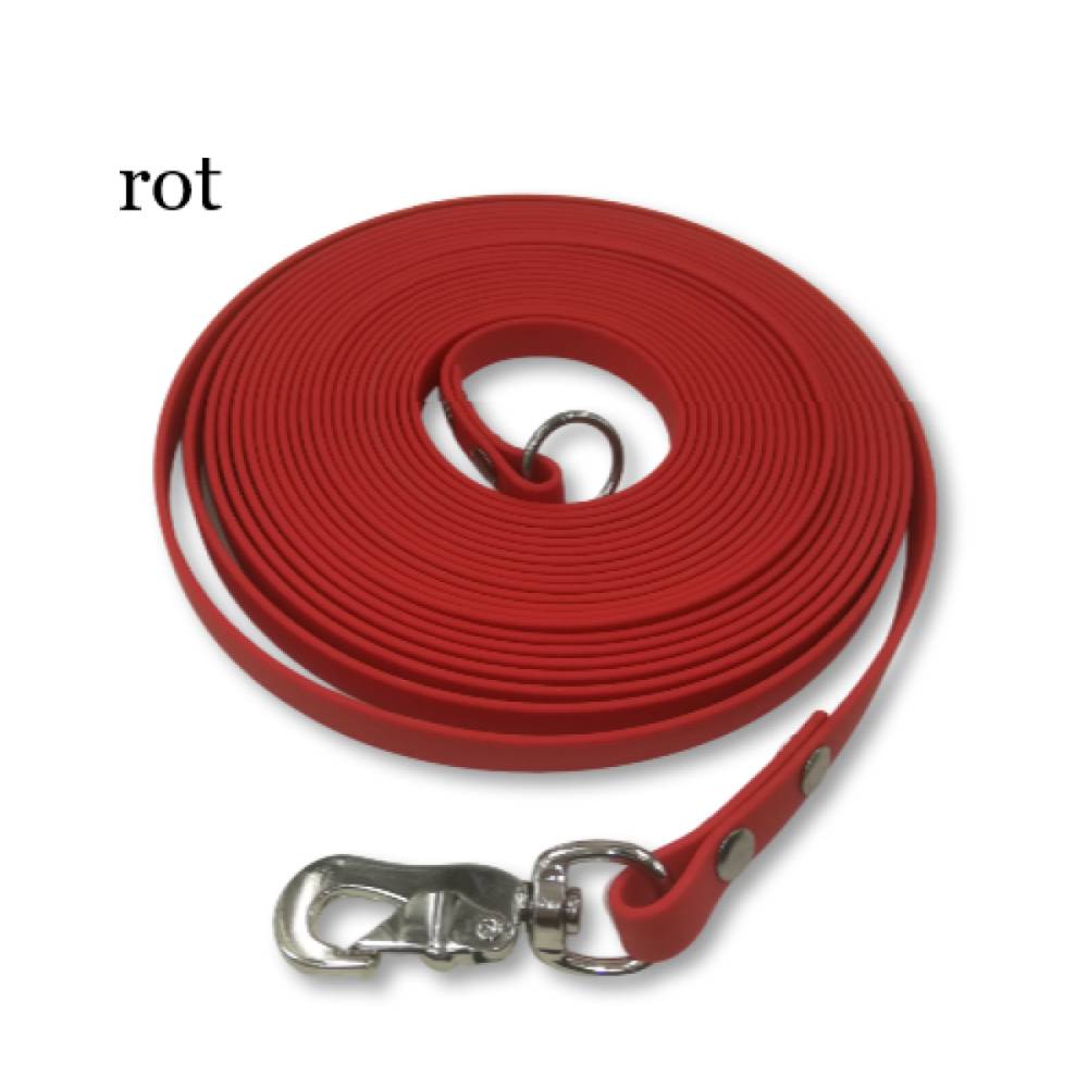 Leine 1 Karabiner und 1 Ring | 13mm breit | BioThane | Verbindungsleine