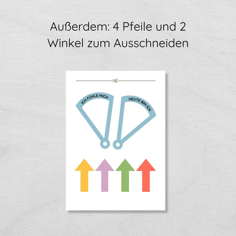 Monster Gefühlsrad für Kinder in 2 Varianten zum Ausdrucken, Gefühlsuhr Gefühle lernen und Emotionen verstehen Bild 5