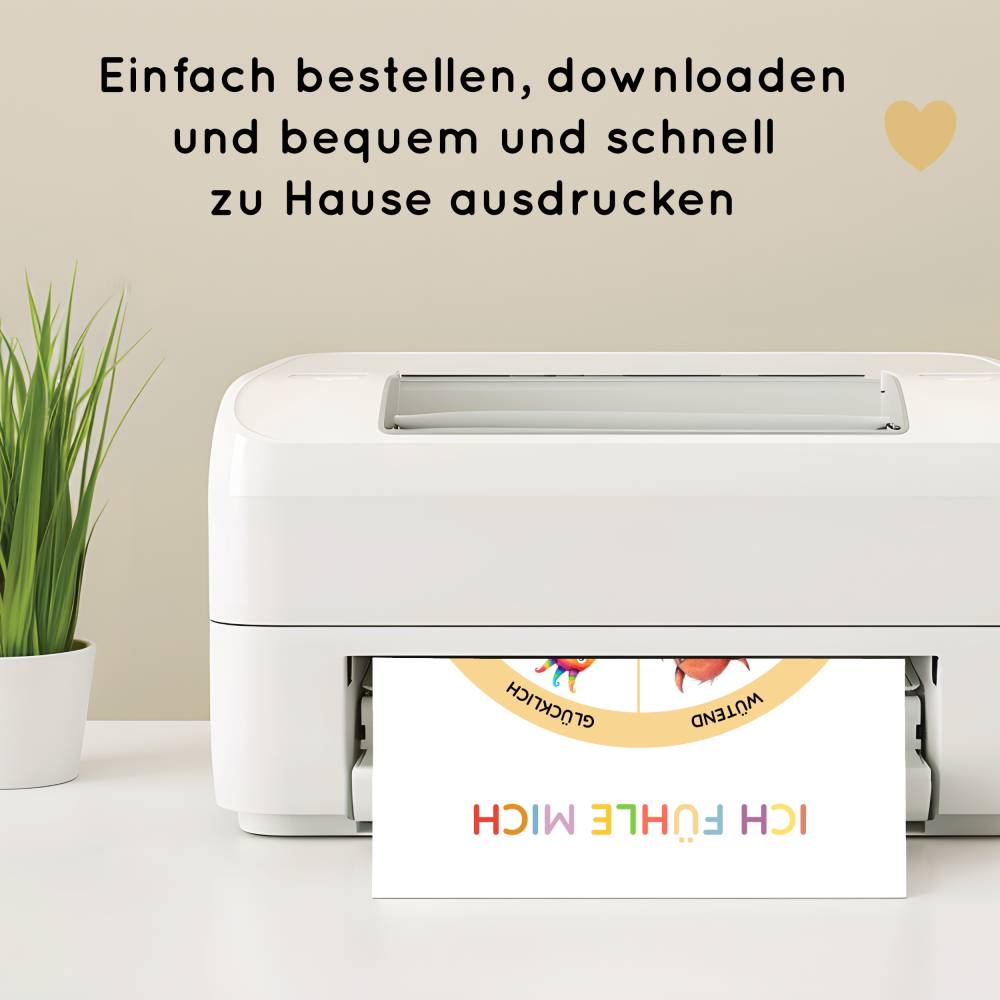 Monster Gefühlsrad für Kinder in 2 Varianten zum Ausdrucken, Gefühlsuhr Gefühle lernen und Emotionen verstehen Bild 9