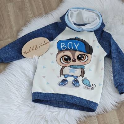 Hoodie*Kapuzenpulli*Eule*Junge*Größe 104