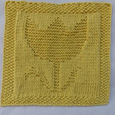 Strickanleitung Spültuch Tulpe – Frühlingsmotiv, einfach & anfängerfreundlich
