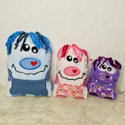 Stickdatei Schnobbel Monster Monty ITH Set 2503 mit Tasche – Kuscheltier selbst sticken