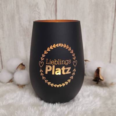 Windlicht mit Spruch