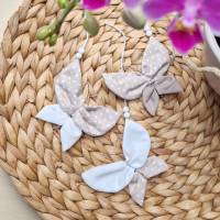 3er Set Schmetterlinge aus Stoff in Taupe