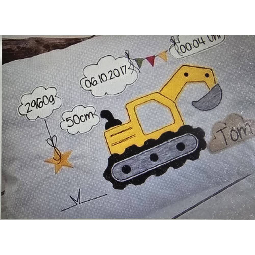 Tolle Geburtskissen mit verschiedenen Motiven , Personalisierte Kissen, Geschenk zur Geburt und Taufe 30x45 cm Bild 7