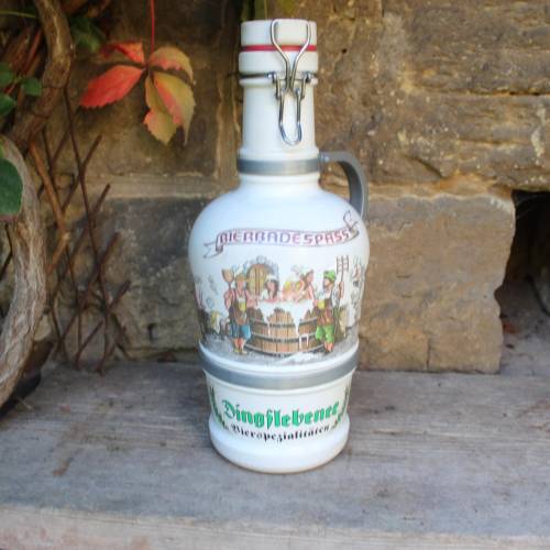 2 l Bierflasche Badespass Dingslebener Bier Sammeledition Vintage 