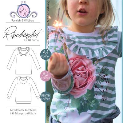 Ebook Rüschenshirt Gr. 80 bis 152