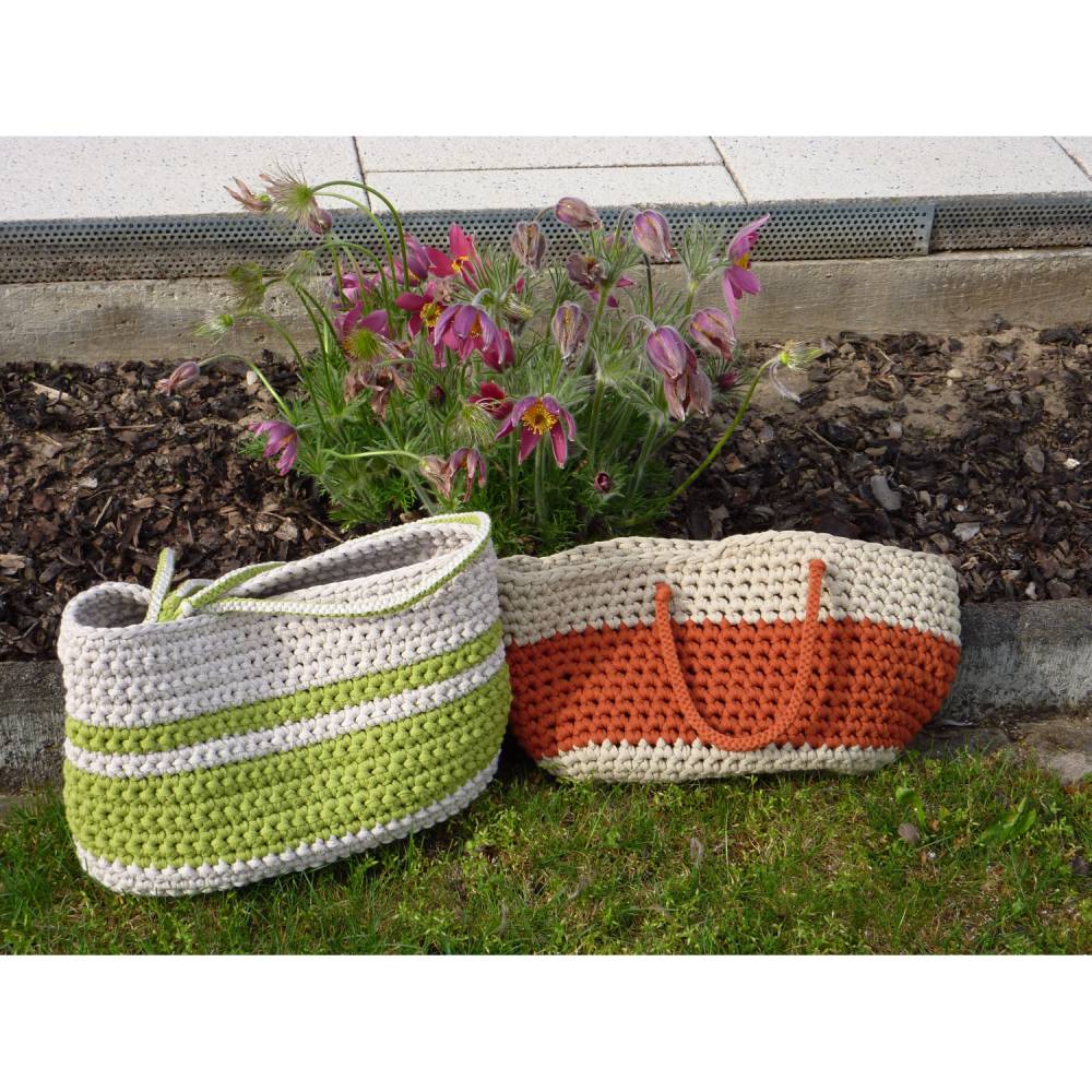 Katia Big Ribbon: flaches einfarbiges Bändchengarn optimal für Taschen und Homedeko in rot Bild 3
