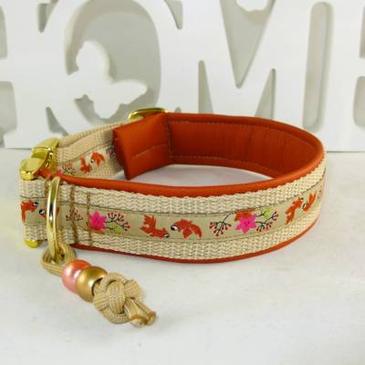 Hundehalsband "Asia" – Designerhalsband im asiatischen Look, verstellbar, Klickverschluss oder Zugstopp