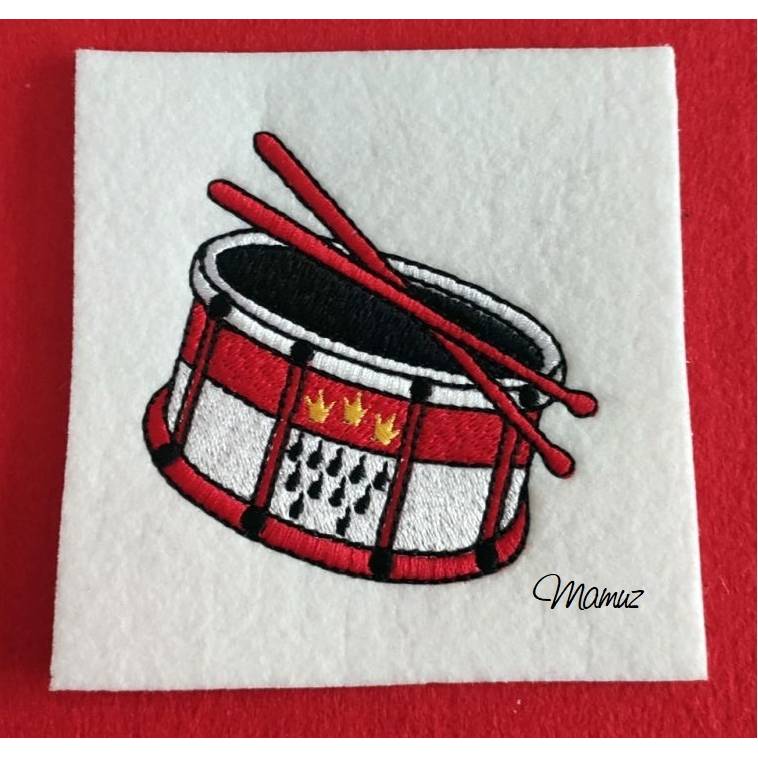 *  Einzigartige, Kölle kleine Trommel  *  Stickdatei 10 x 10 - für Karneval, Fasching, Fasnet Bild 1