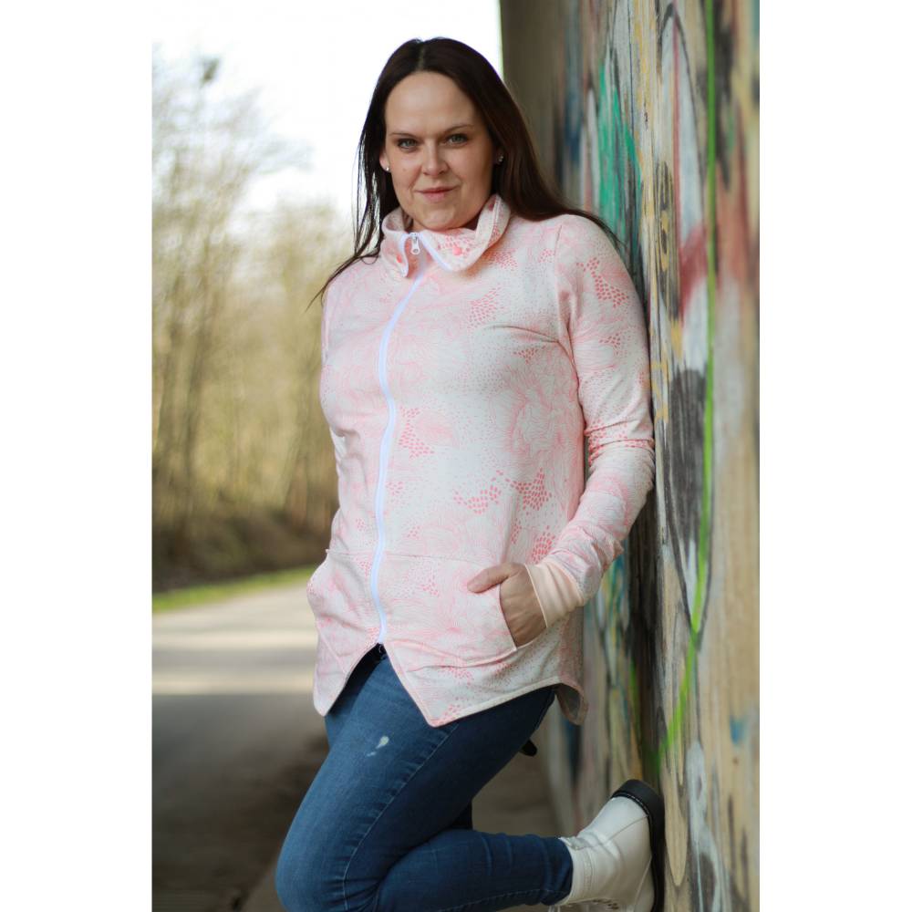 Jacke Layana – PDF-Schnittmuster Gr. 32-54 | Stylische Damenjacke mit Kapuze oder K inkl. Ebenen, Beamer und Plottdatei Bild 8
