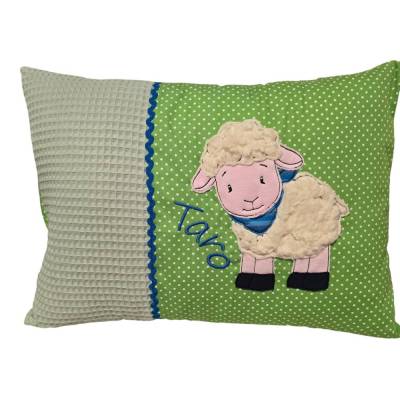 Niedliche Schäfchen Kissen - Personalisierte Kissen, Geschenk zur Geburt, Kissen mit Namen