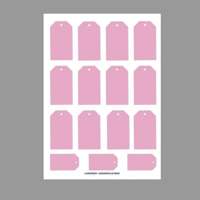 Geschenkanhänger rosa, 15 St. in 2 Größen zum ausdrucken und ausschneiden A4